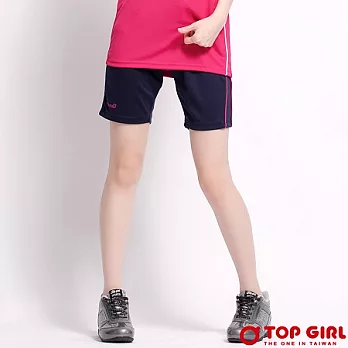 【TOP GIRL】純真年代吸排運動褲-女(深海藍)-褲M深海藍-M