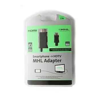 傳揚 Micro USB(公) to HDMI(公) MHL 1.8M 連接線