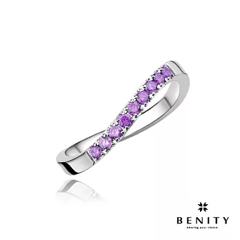 【BENITY】彩虹天空S女戒-紫鑽白鋼款#4