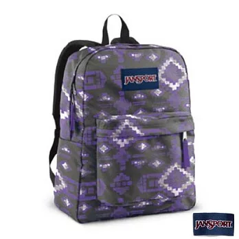 JanSport 校園背包(SUPER BREAK)-圖騰紫