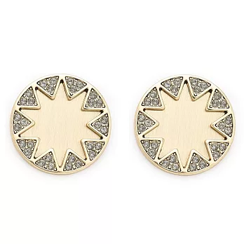 【House of Harlow 1960】妮可品牌Micro Pave Sunburst Stud金底白鑽太陽神耳環