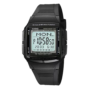 CASIO 刺陵夜鷹運動個性液晶腕錶-黑-DB-36-1A