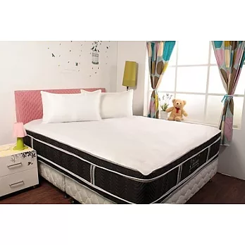 【HomeBeauty】甜美馬卡龍防潑水保潔墊單人含枕套1入象牙白