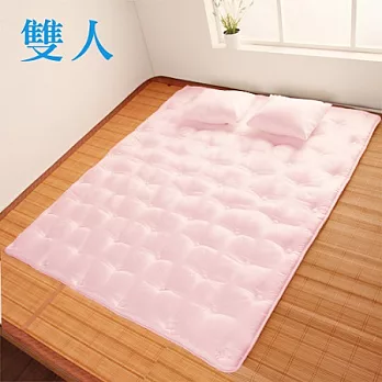 【HomeBeauty】超級Q彈棉透氣防潑水收納床墊-雙人含枕頭2入星紅