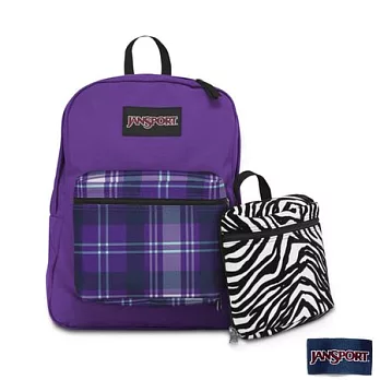 JanSport校園背包(SUPERBREAK MIX-UP)-斑馬紫格
