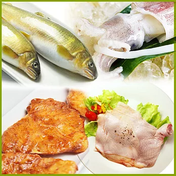 【幸福小胖】豪華海陸烤肉組合(約2-3人份)