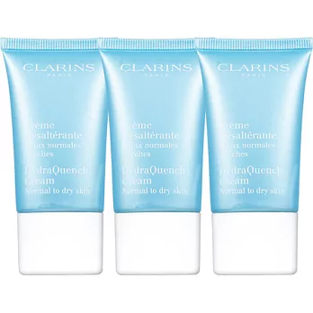 CLARINS 克蘭詩 水潤奇肌保濕水凝霜(滋潤型)(15ml)3入