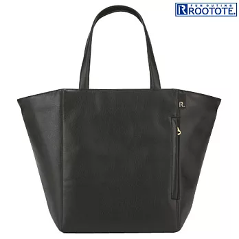 日本ROOTOTE時尚皮革肩背包-黑色荔枝皮壓紋(745501)