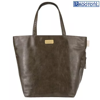 日本ROOTOTE時尚皮質肩背包-咖啡(744502)咖啡