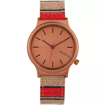 KOMONO Wizard Print 精靈印花系列腕錶 - 棕色x碼頭意象/37.5m棕色x碼頭意象