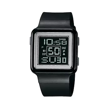 CASIO 戲如人生經典個性時尚流行腕錶-黑-LDF-20-1A