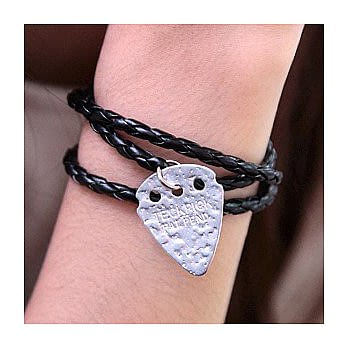 TECKPICK匹克個性手鍊Ⅰ（Pick彈片手鍊）暢銷吉他Pick黑色手鍊/吉他手/音樂人必備黑色