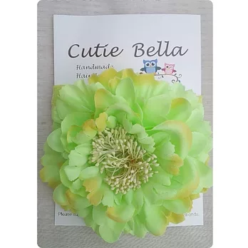 Cutie Bella彈性雪紡牡丹花髮帶-Mint/Sun