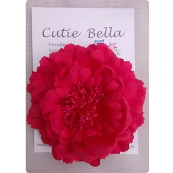 Cutie Bella彈性雪紡牡丹花髮帶-Red