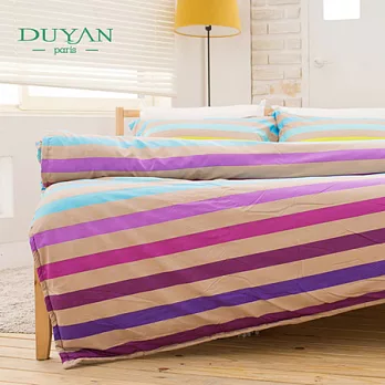 DUYAN《流光霓彩》雙人四件式超柔細纖維兩用被床包組
