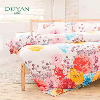 DUYAN《天使玫園》雙人四件式超柔細纖維兩用被床包組
