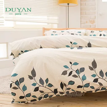 DUYAN《初遇幸福》雙人四件式超柔細纖維兩用被床包組