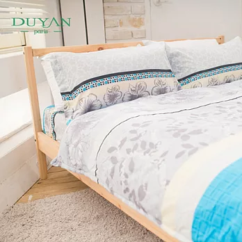 DUYAN《悠雲幻花》雙人四件式超柔細纖維兩用被床包組