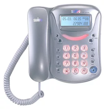 SAMPO聲寶來電顯示型有線電話 HT-W406L-(月光銀)