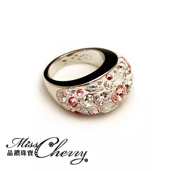 【Miss Cherry】心心相映晶鑽造型戒(窄版)