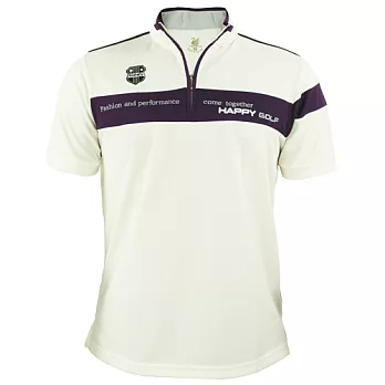 【遊遍天下】MIT台灣製男款立領抗UV涼爽吸濕排汗機能POLO衫(S111)M紫