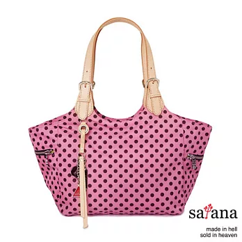 satana - 簡約時尚小托特包 -凡爾賽玫瑰圓點