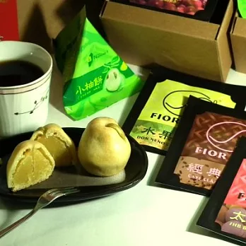 【啡兒精品咖啡屋】小柚餅禮盒+咖啡濾掛式(含運)