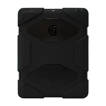 Griffin Survivor iPad4/new iPad超強矽膠保護套組（附觀賞支架）-黑色