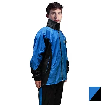 [Waterproof] 潮流系列兩件式風雨衣(寶藍) KC-208BL3XL寶藍