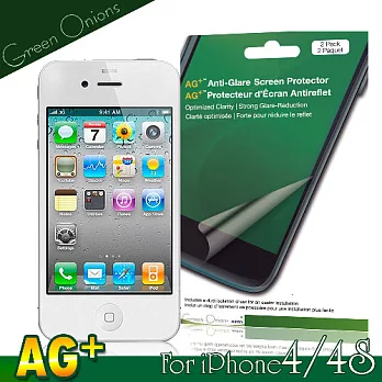 美國Green Onions iPhone 4/4S 防眩光/防指紋霧面保護貼(兩入裝)