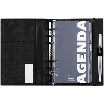 《Addex》A6木紋萬用筆記本(黑)