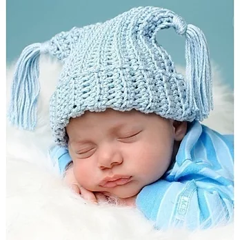 Cutie Bella手工編織嬰兒帽Tassel-Blue