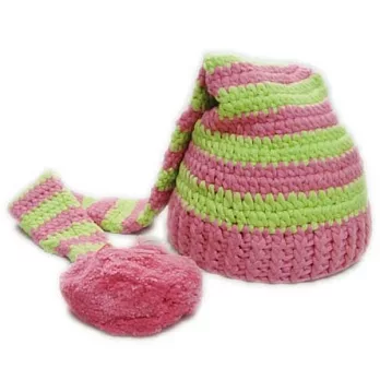 Cutie Bella手工編織嬰兒帽Stocking Cap-Pink/Lime