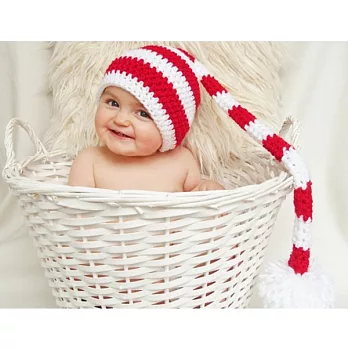 Cutie Bella手工編織嬰兒帽Stocking Cap-Red/White