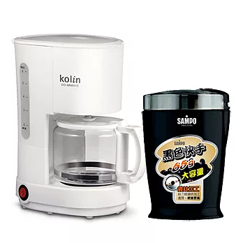 【歌林Kolin】6人份滴漏式咖啡機CO-MN601C(+黑色快手磨豆機HM-L1014L)
