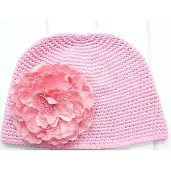Cutie Bella花朵蕾絲牡丹花針織帽-Pink(L)