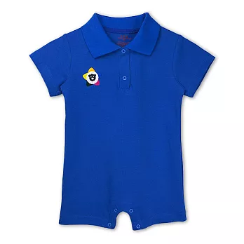 POLO平角哈 網眼平角衣 翻領 Polo 連身衣 平腳衣 爬服 哈衣6M藍POLO平角哈