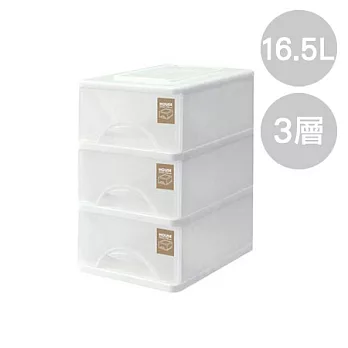 【nicegoods 好東西】TWMW03 中純白三層收納置物櫃(16.5L*3層)白