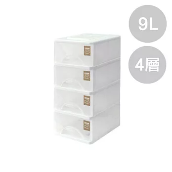 【nicegoods 好東西】TWSW04 小純白四層收納置物櫃(9L*4層)白