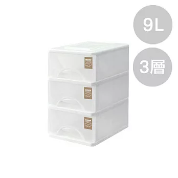 【nicegoods 好東西】TWSW03 小純白三層收納置物櫃(9L*3層)白