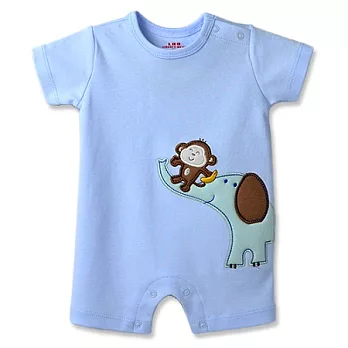 多款男款肩扣刺繡平角哈 連身衣 平腳衣 平角衣 爬服 哈衣6M大象猴子