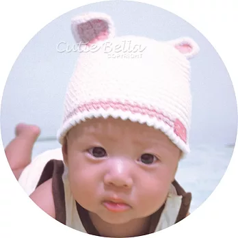 Cutie Bella手工編織嬰兒帽Bunny-Pink