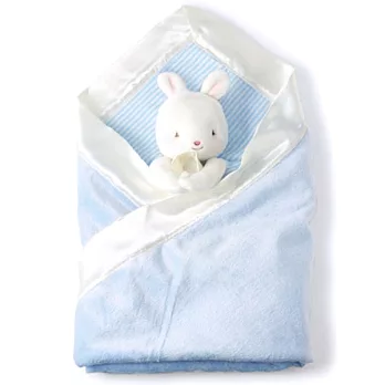 美國Bunnies By The Bay海灣兔，抱毯藍兔，Glad Greams Blanket-Blue