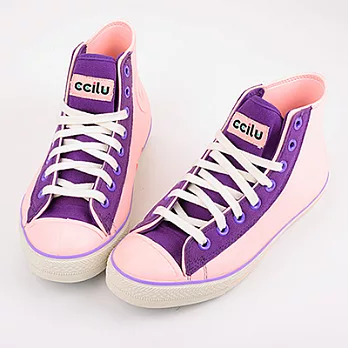 【CCILU 馳綠】SUPER GAMMA 軟膠高筒帆布鞋22粉色