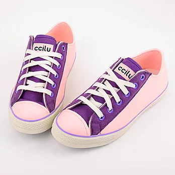 【CCILU 馳綠】SUPER SONIC 軟膠低筒帆布鞋23粉色