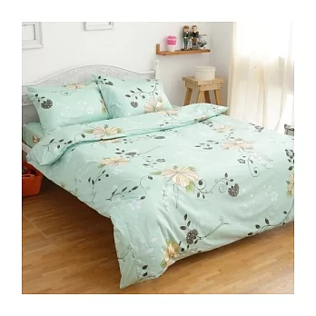 eyah【綠野芳蹤】100%純棉雙人被套床包四件組