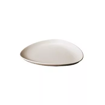 Höganäs Keramik粗陶午茶系列三角盤 16cm 【珍珠白 】