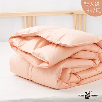【遊遍天下】MIT台灣製舒眠100% 天然水鳥羽毛絨被橘色