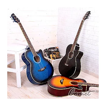 Comet®C-190 切角民謠吉他黑色