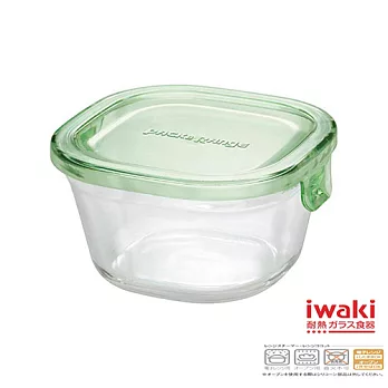 【iwaki】玻璃微波盒 200ml(綠)